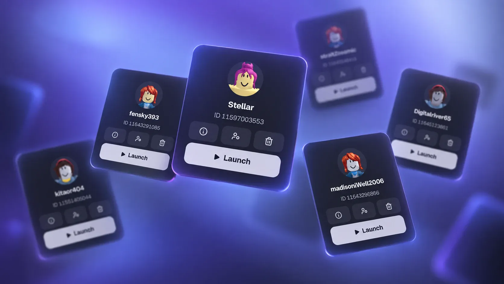 Real account manager cards